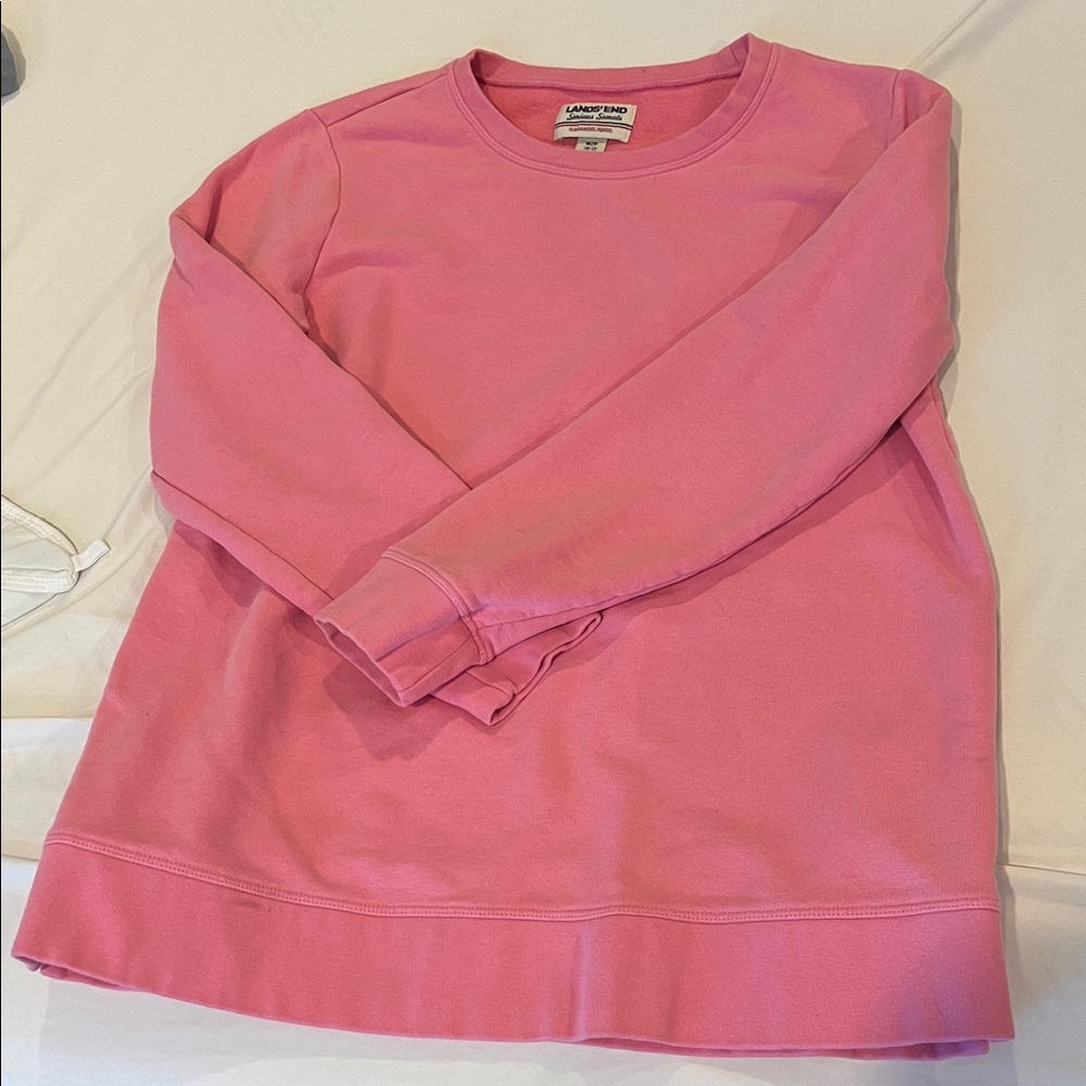 Lands' End Pink Crewneck Sweatshirt